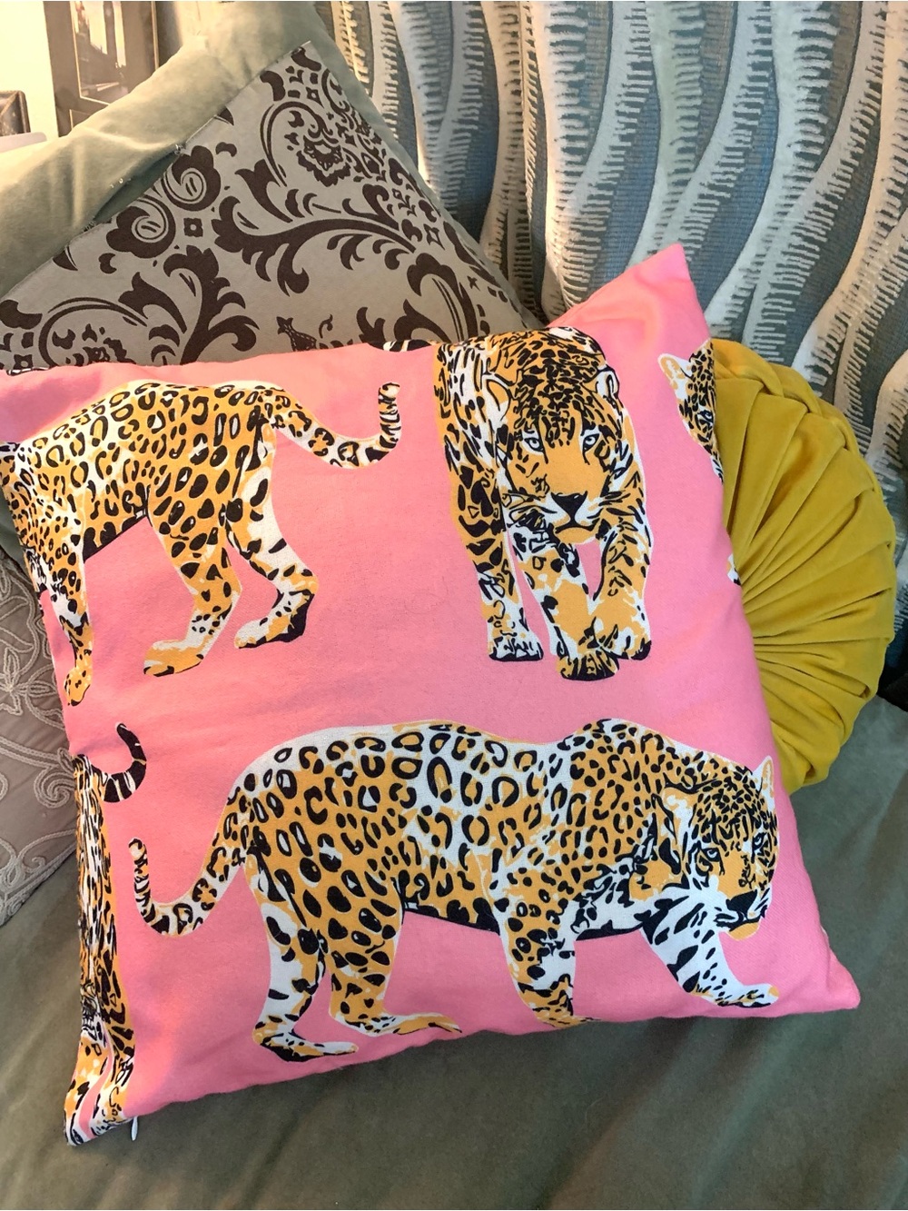 2/$30 Home Accents Pink Leopard Print Decorative Pillow Cases (set of 2)